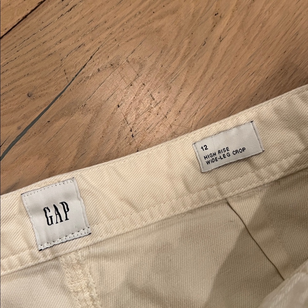 Gap high rise wide leg cropped jeans, 12 - Picture 3 of 6